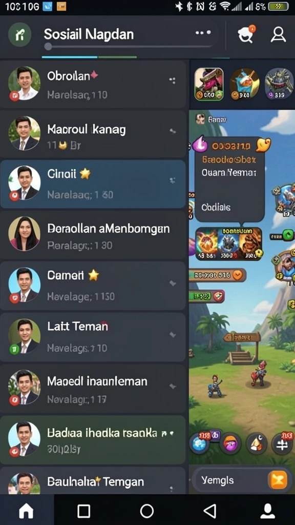 Mode permainan tim yang interaktif dan seru.