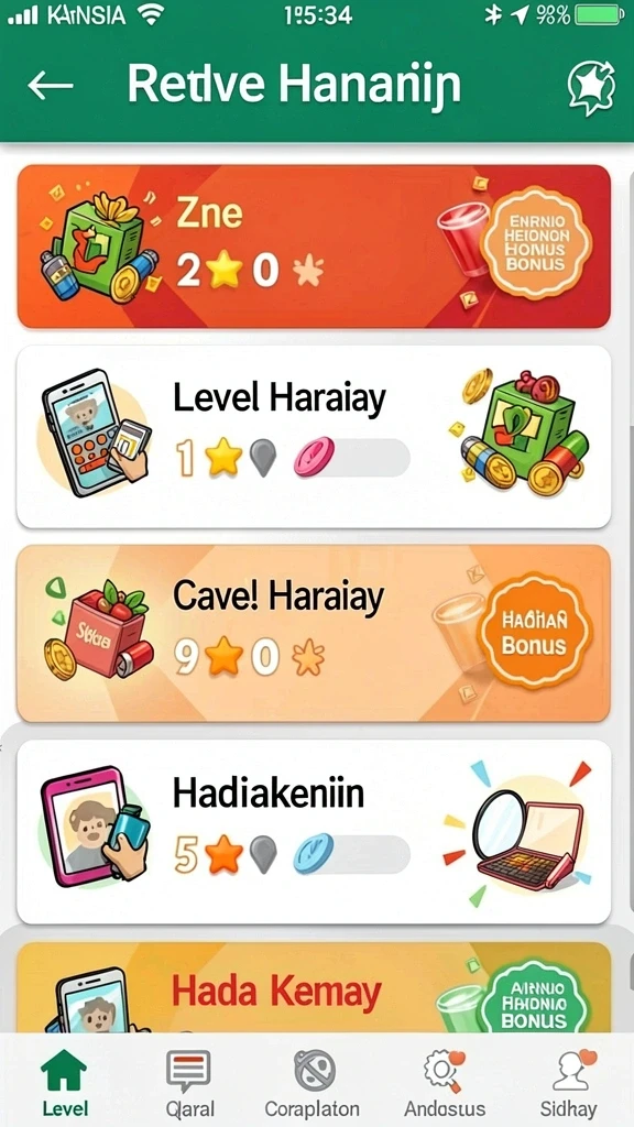 Tampilan antarmuka game yang menarik.