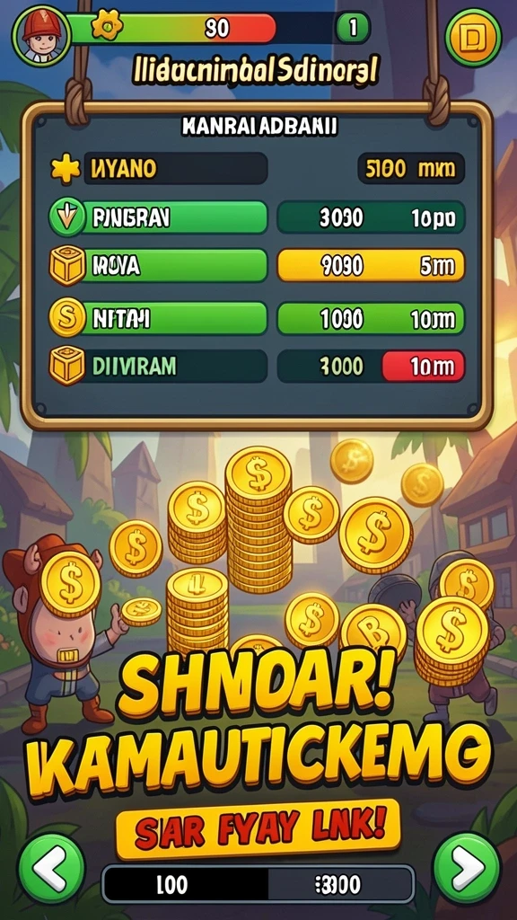 Menu pilihan permainan yang beragam.