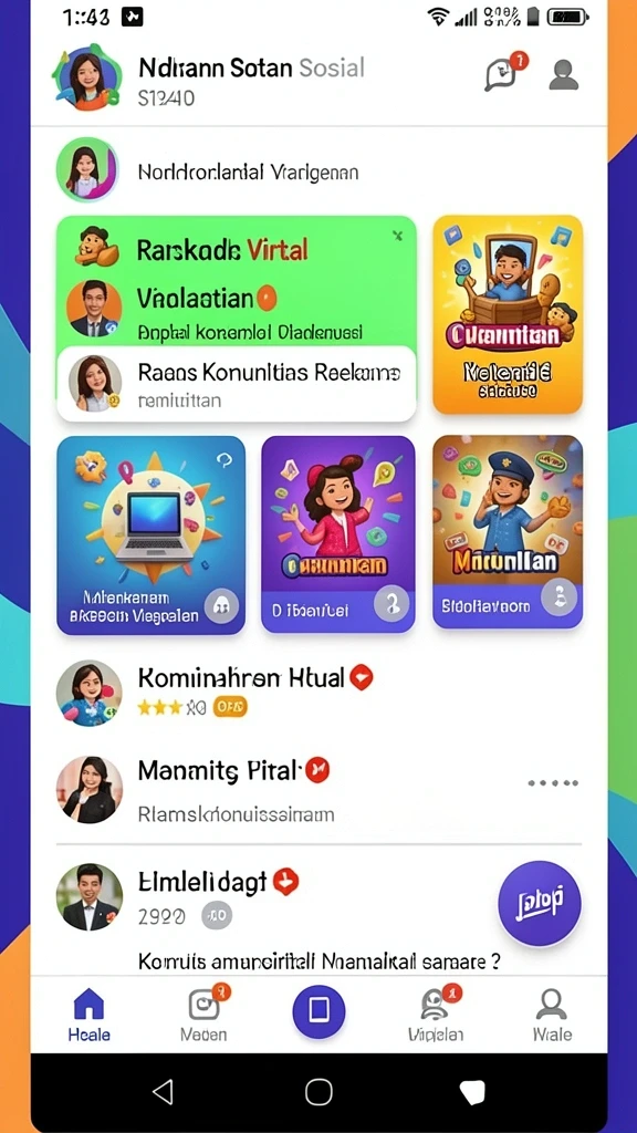 Pengguna menikmati berbagai jenis permainan yang ada.