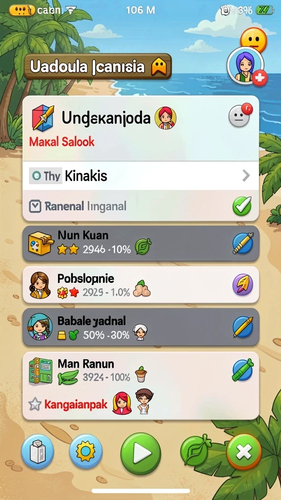 Karakter unik yang dapat dipilih dalam permainan.