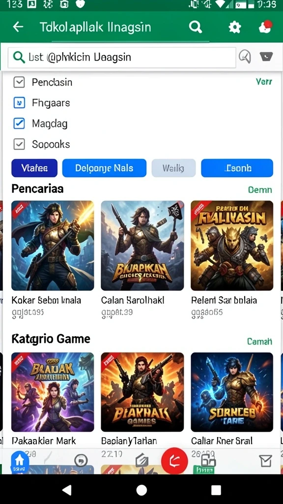 Tampilan utama yang menarik dan mudah dinavigasi.