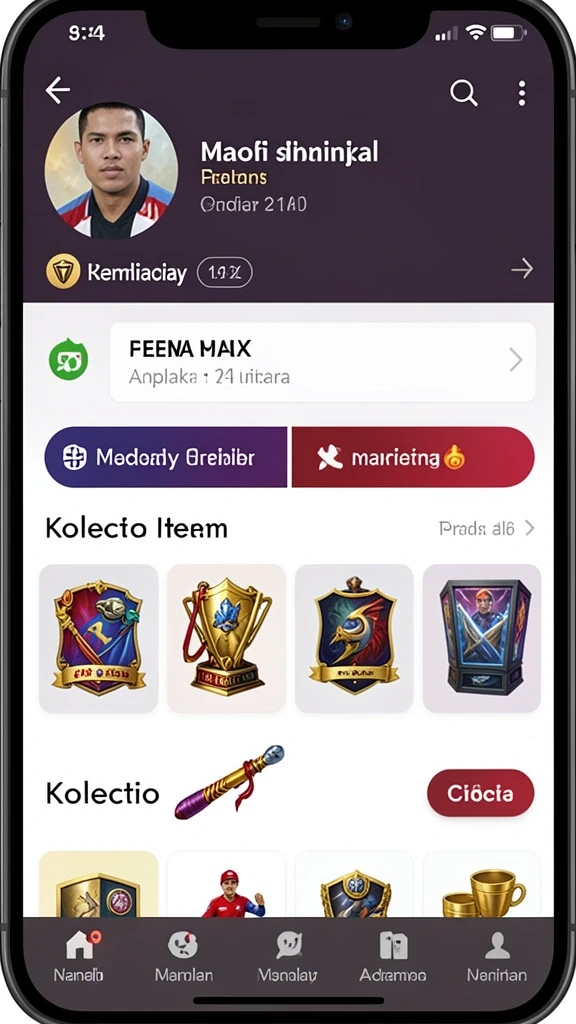 Berbagai tema permainan yang beragam pilihan.