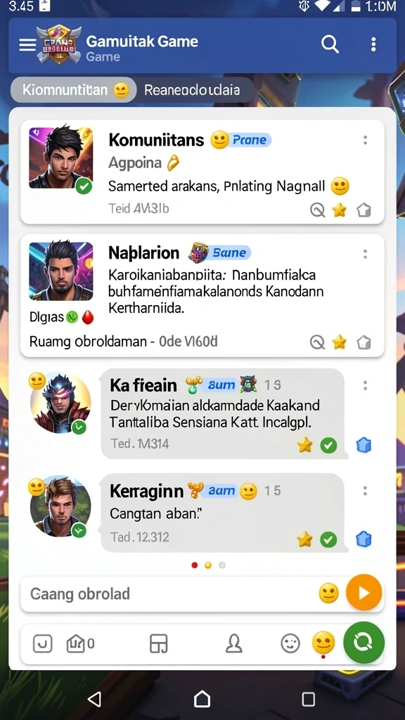Interface yang intuitif memudahkan navigasi dalam game.