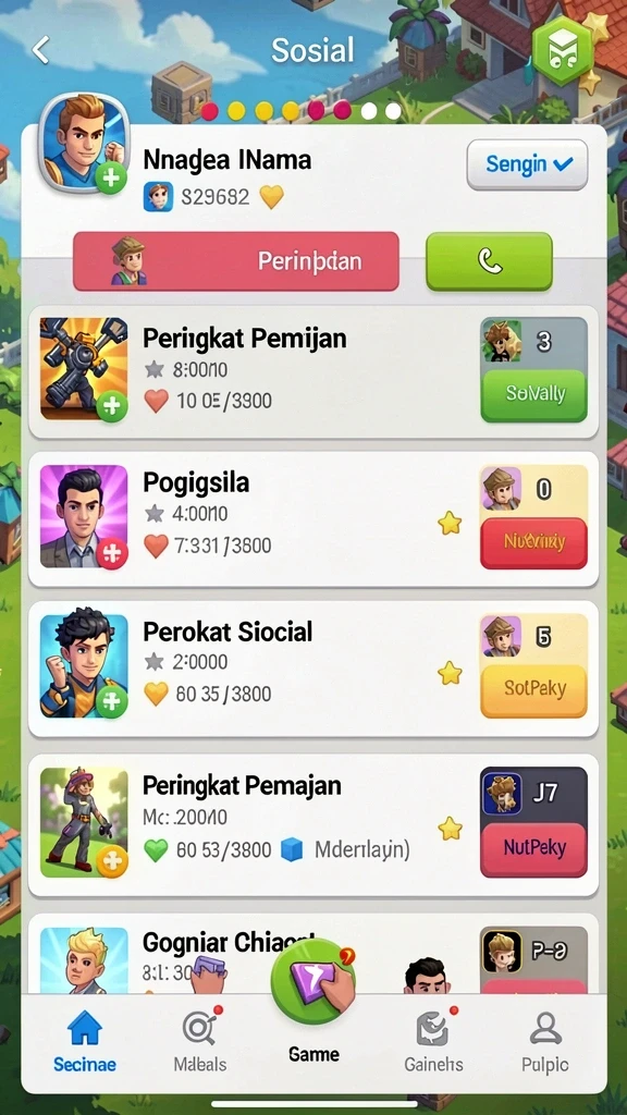 Fitur live chat untuk chatting antar pemain.